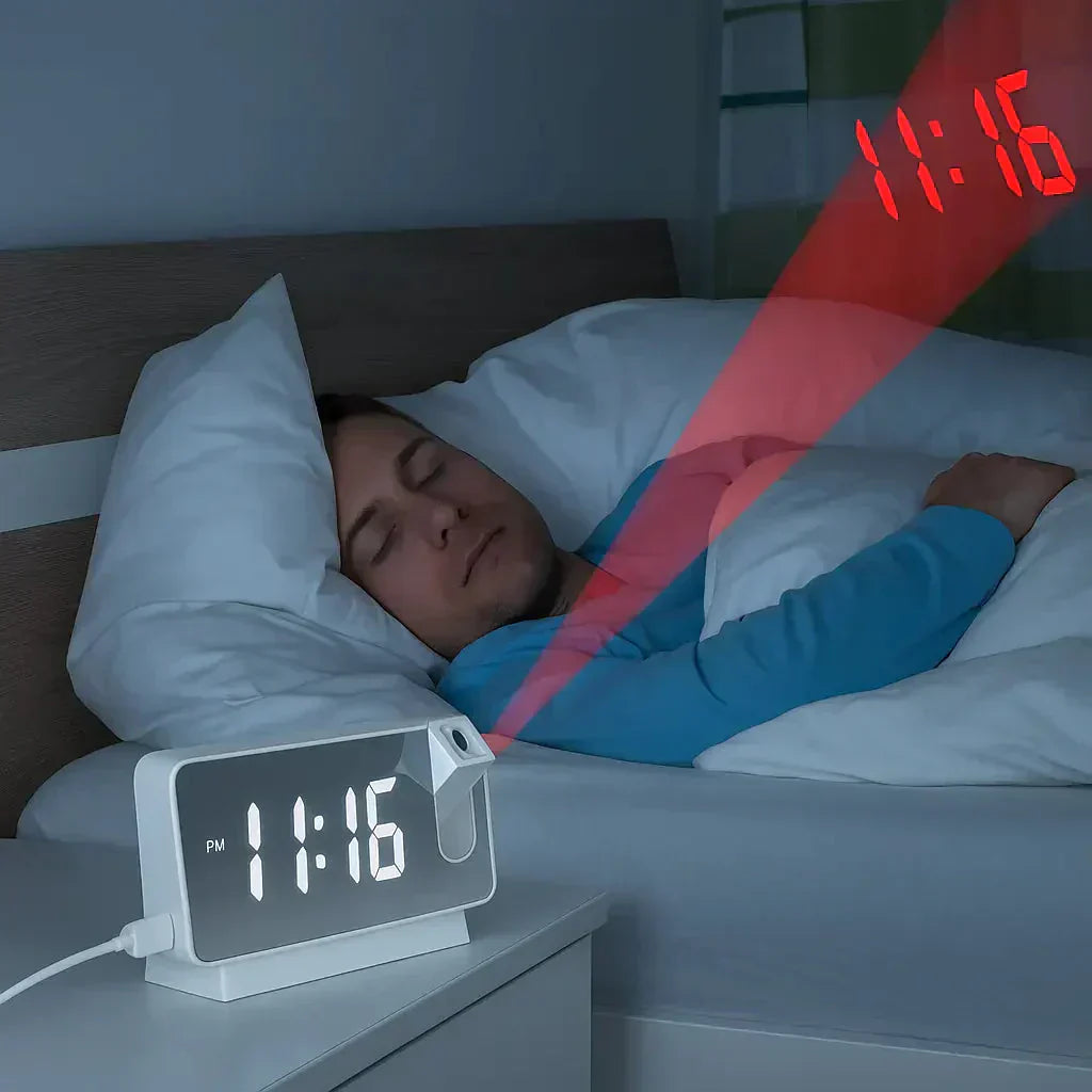 Small Digital LED Clock with Dual Alarm Function - Luxicro