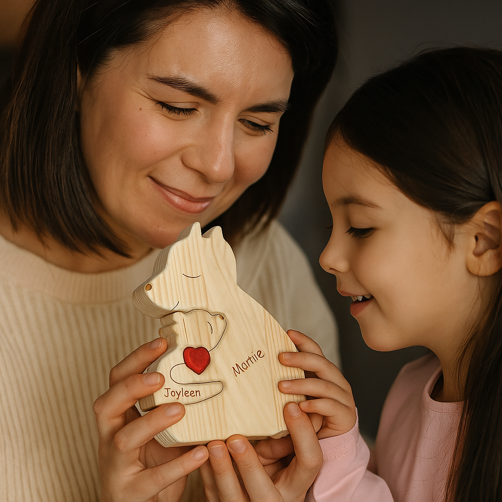 Personalized Bear Family Decoration Figurine - Luxicro