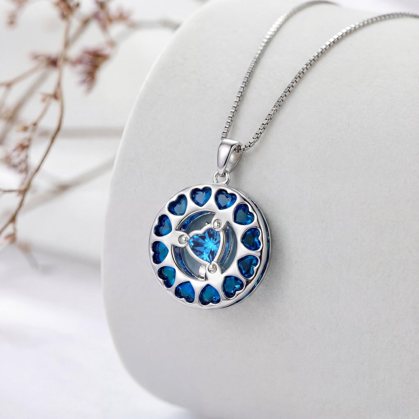 Premium Crystal Zodiac Moon Pendant