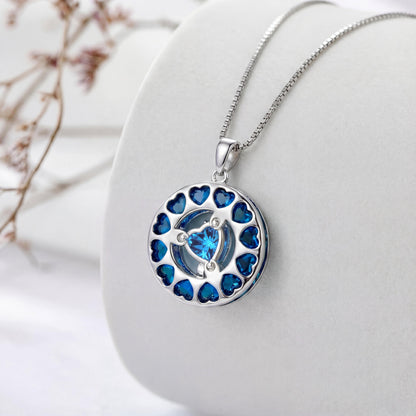 Premium Crystal Zodiac Moon Pendant