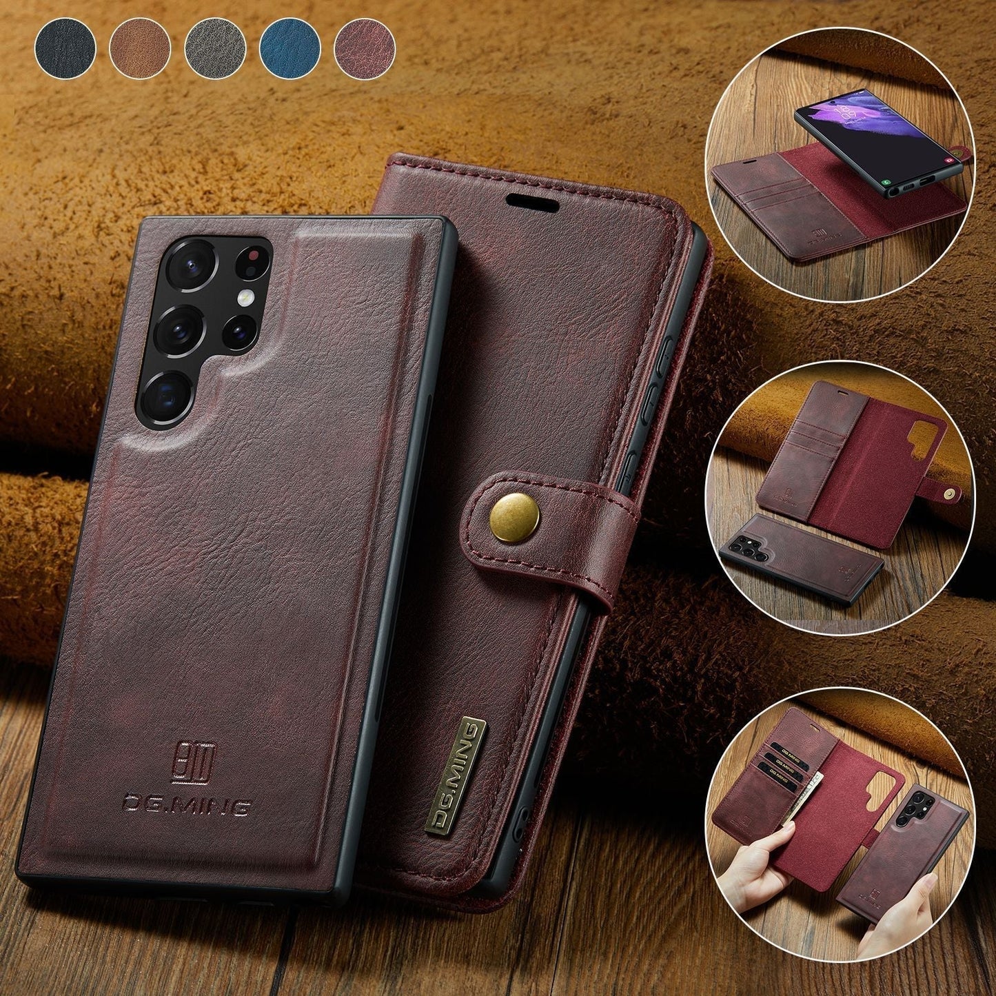 Luxury Dual Function Leather Phone Cover