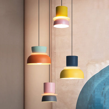 Colorful Glass 1 Light Modern Pendant Lamp