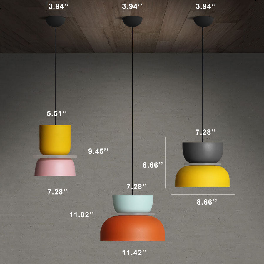 Colorful Glass 1 Light Modern Pendant Lamp