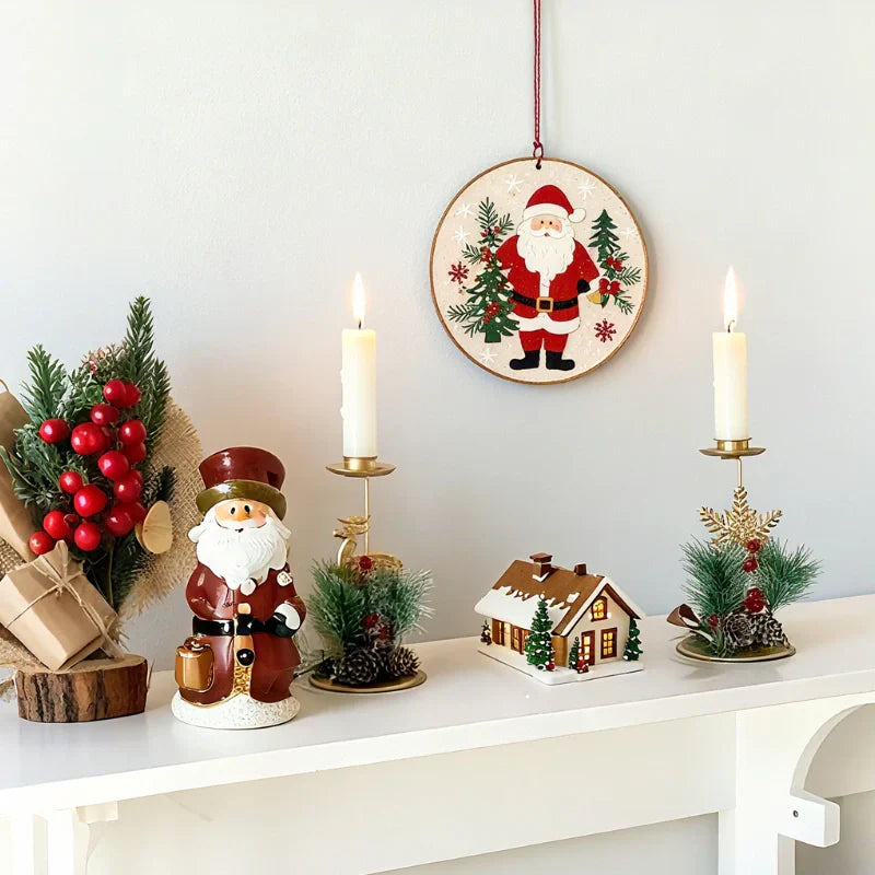 Warm Festive Metal Candle Holder