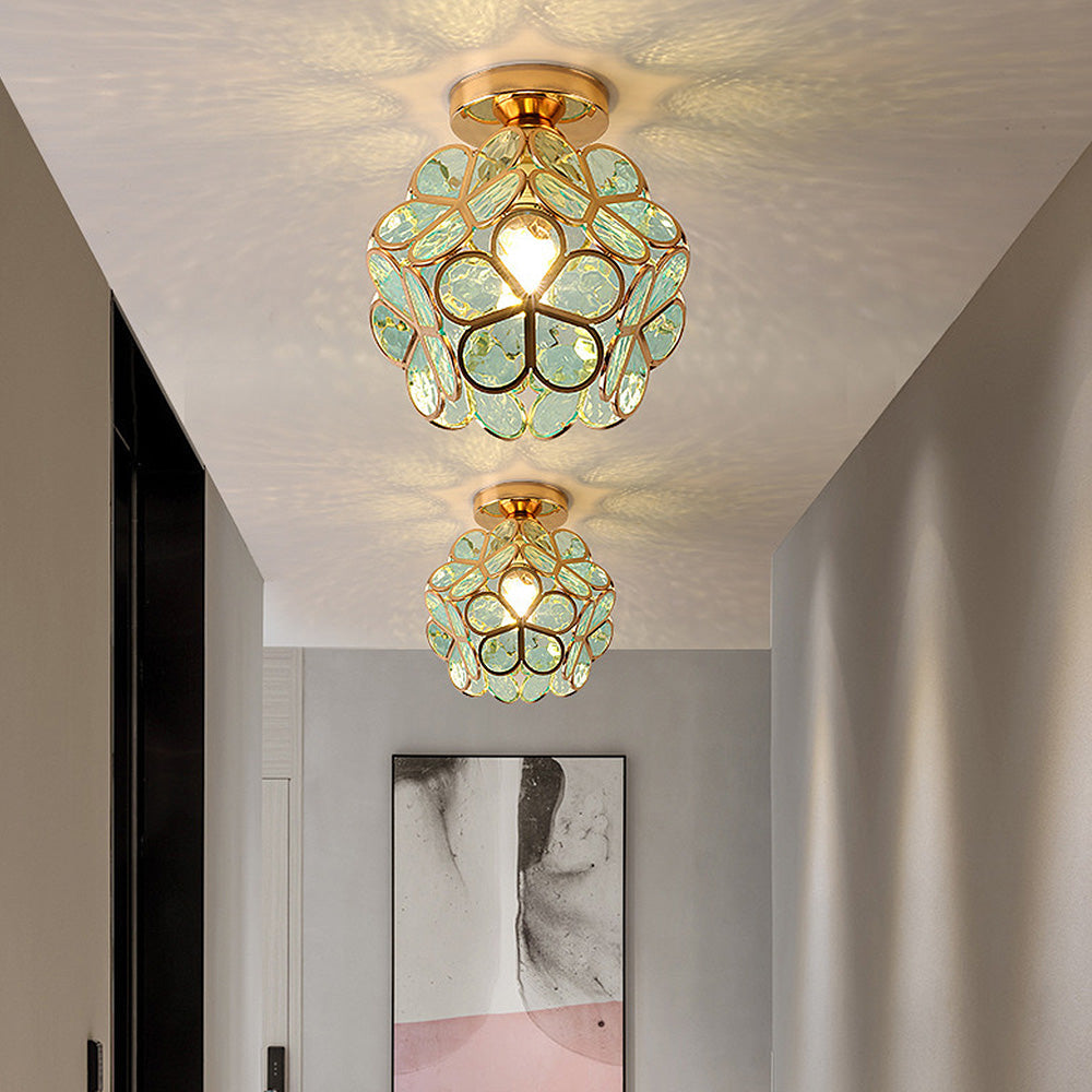 Beautiful Glass Drop Ceiling Lamp with Warm Lighting