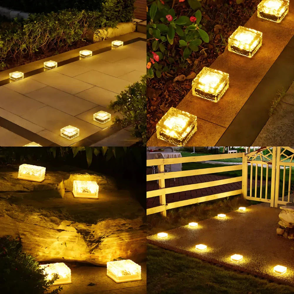 Green Solar Powered Patio Stone