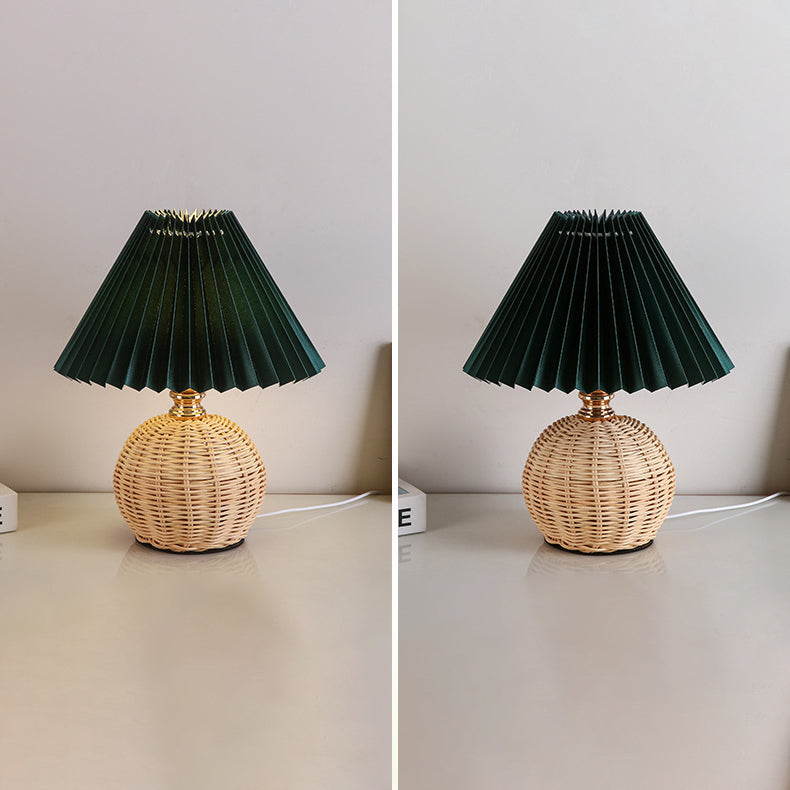 Warm Glow Table Lamp with Fabric Shade