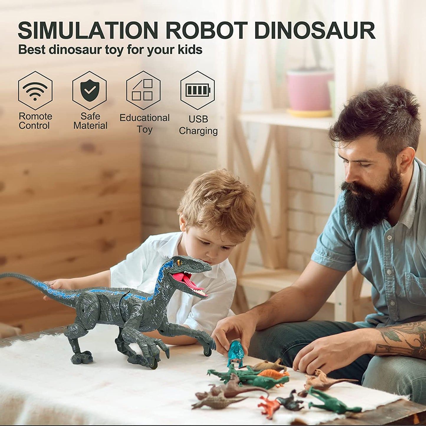 Cool Remote Control Dino Toy for Children