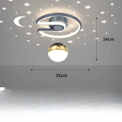 Cosmic LED Ceiling Lamp for Bedroom Ambiance