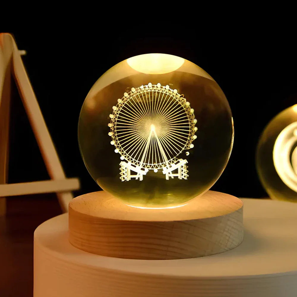 Colorful Orb Glow in Dark Nightlight Lamp