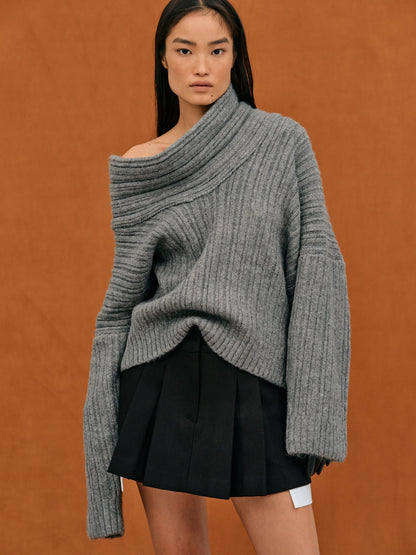 Soft Relaxed Fit Women's Cowl Neck Sweater
