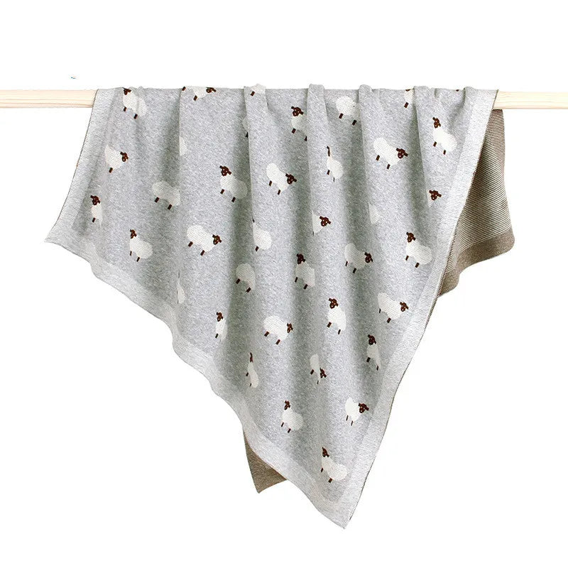 Cozy Baby Blanket with Sheep Design