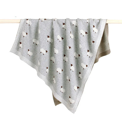 Cozy Baby Blanket with Sheep Design