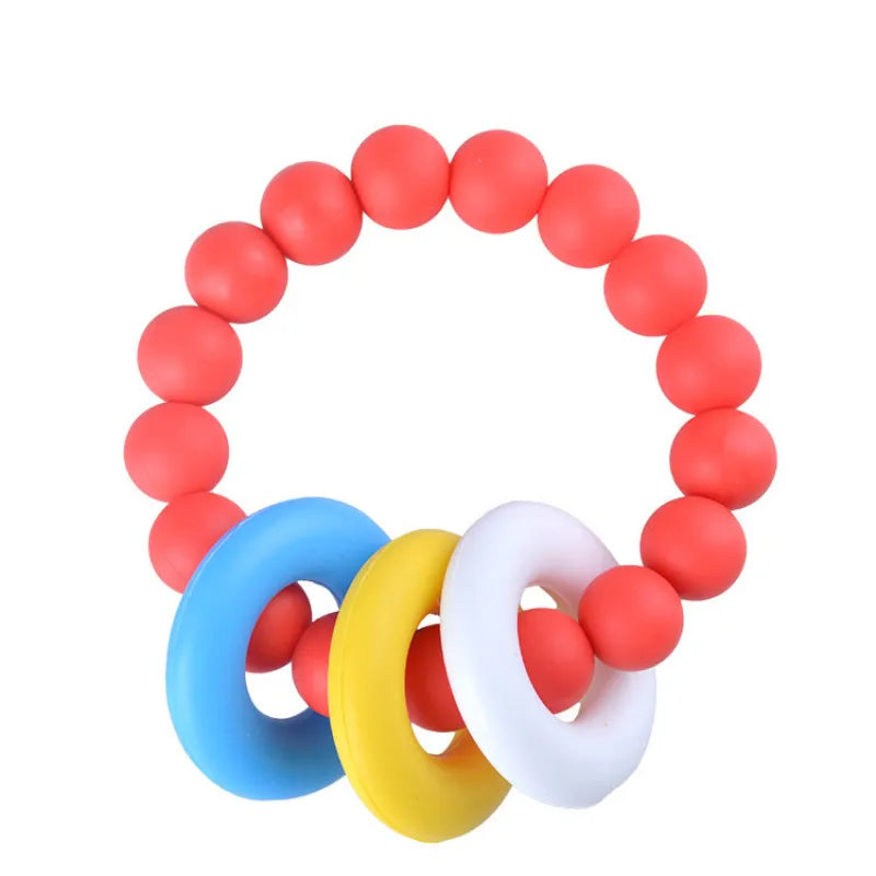 Soft Baby Teether Toy with Colorful Rings