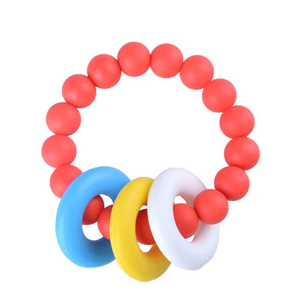 Soft Baby Teether Toy with Colorful Rings