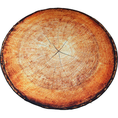 Colorful 3D Tree Ring Modern Area Rug