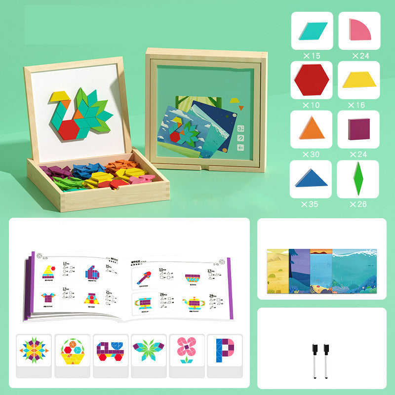Learning Wooden Magnet Blocks Set
