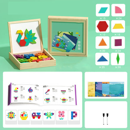 Learning Wooden Magnet Blocks Set