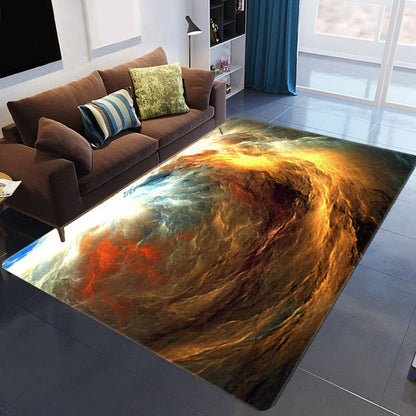 Vibrant 3D Cloud Plush Living Room Floor Mat
