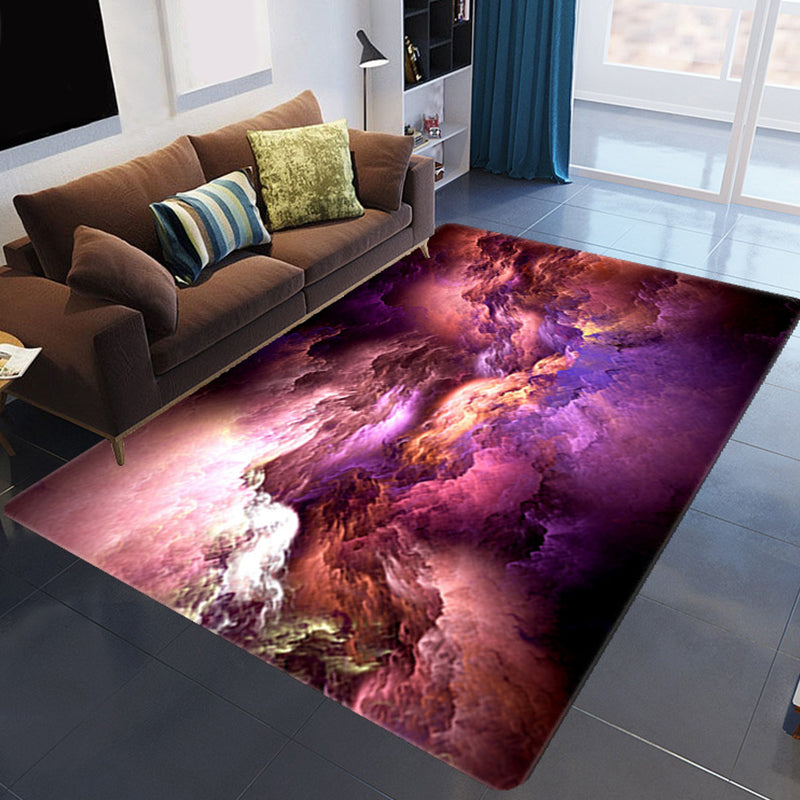 Vibrant 3D Cloud Plush Living Room Floor Mat