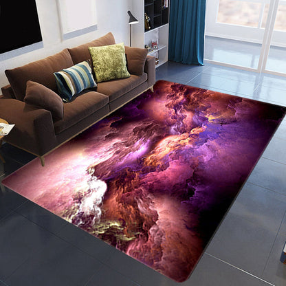 Vibrant 3D Cloud Plush Living Room Floor Mat