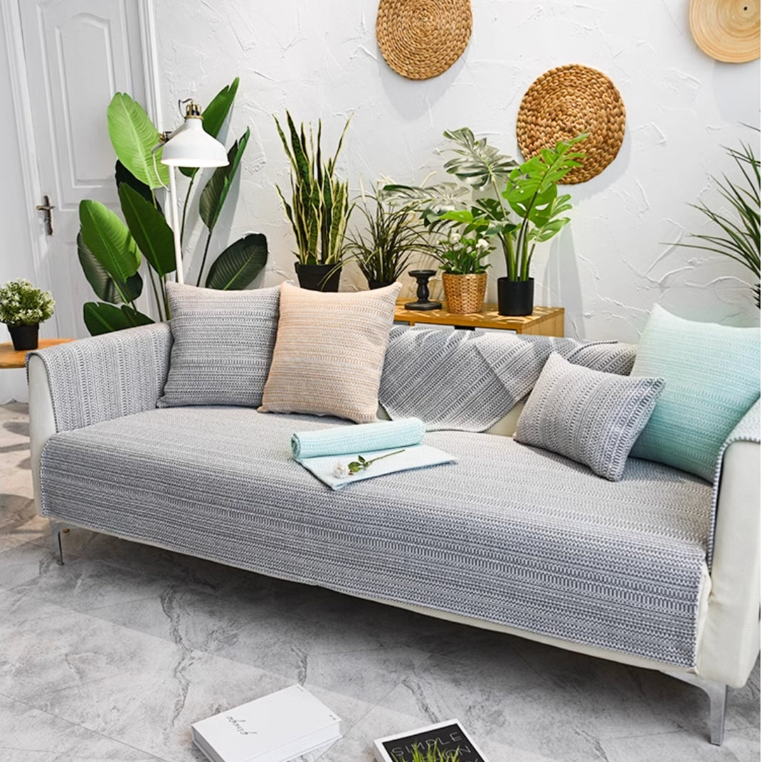 Soft Breathable Fabric Sofa Slipcover Couch Protector