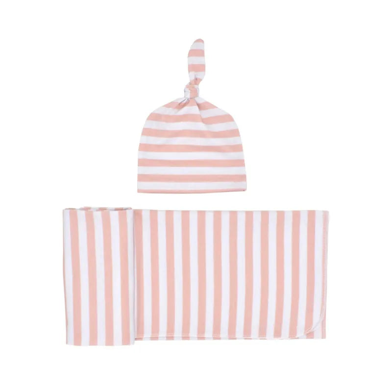 Cozy Baby Swaddle Set with Hat - Gentle Infant Wrap Blanket