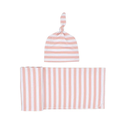 Cozy Baby Swaddle Set with Hat - Gentle Infant Wrap Blanket