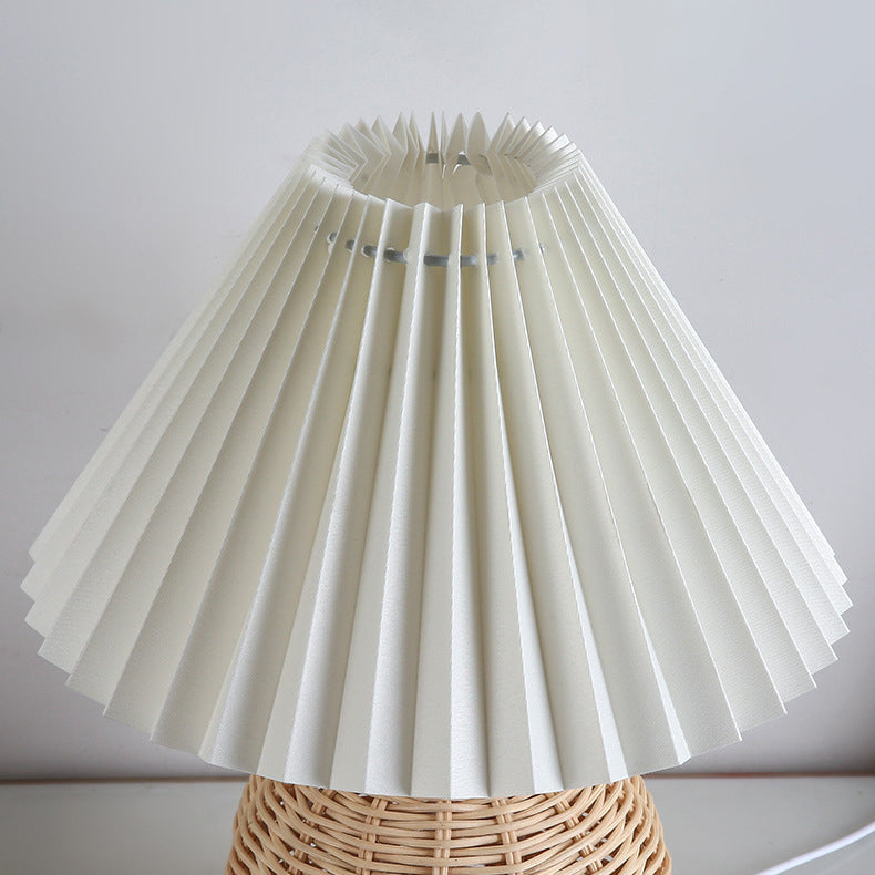 Warm Glow Table Lamp with Fabric Shade
