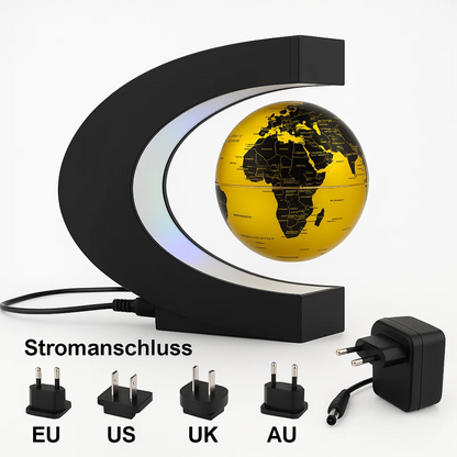 Sleek LED Globe Table Light with Metal Base