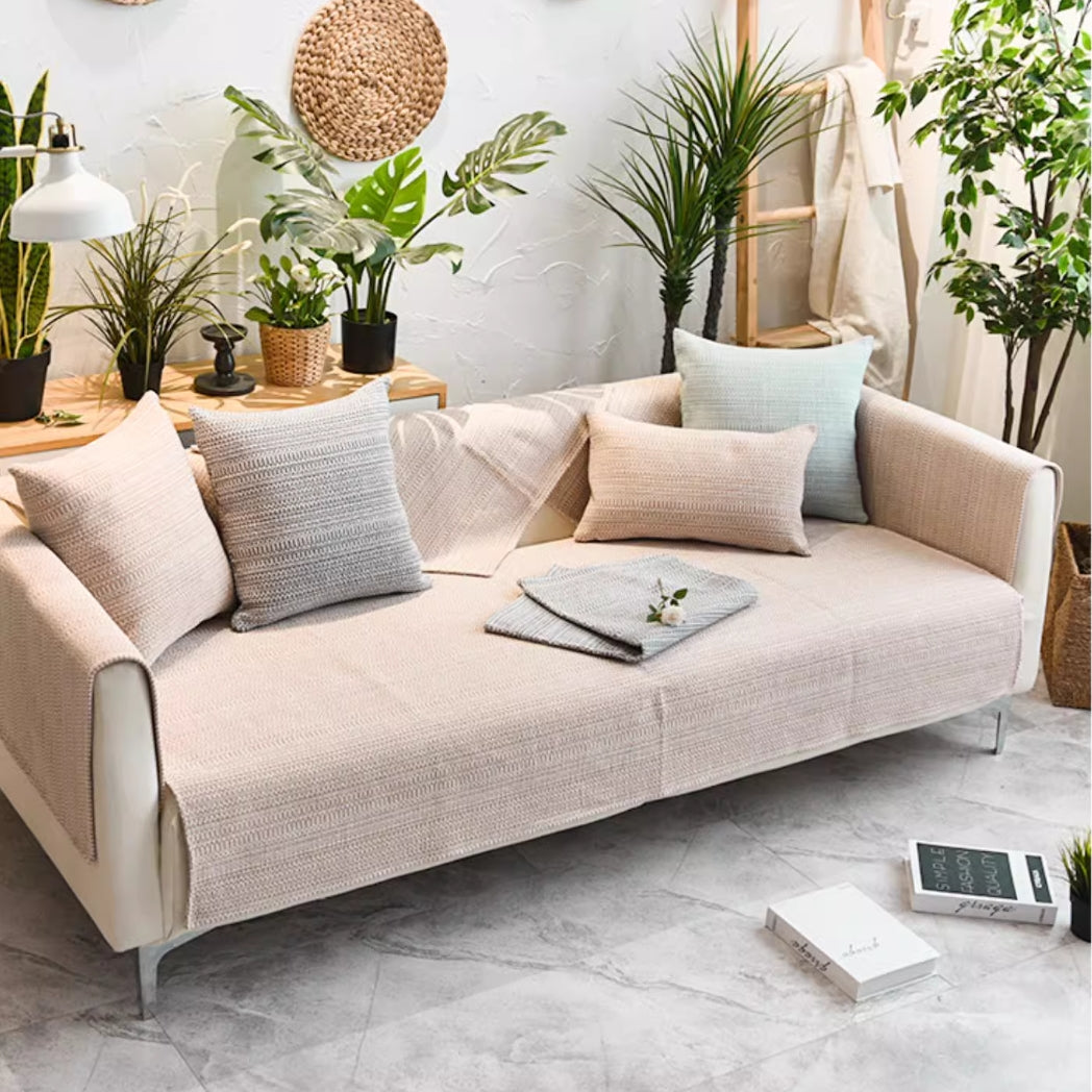 Soft Breathable Fabric Sofa Slipcover Couch Protector