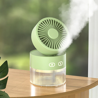 Mini Personal USB Table Fan with Lamp