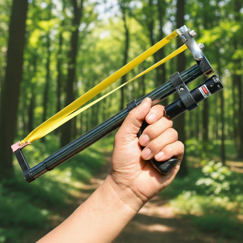 High Powered Zoom Slingshot with Laser Sight