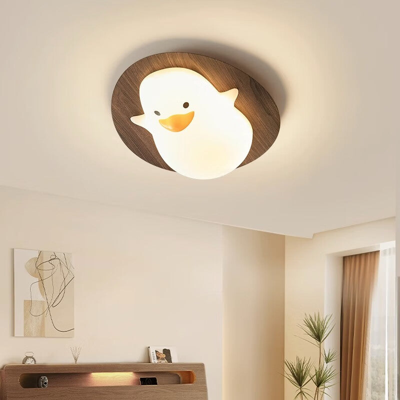 Colorful LED Children's Room Lamp - Wooden Style Ceiling Light - Luxicro