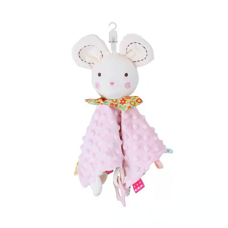 Cozy Cuddly Baby Blanket with Rattle Toy