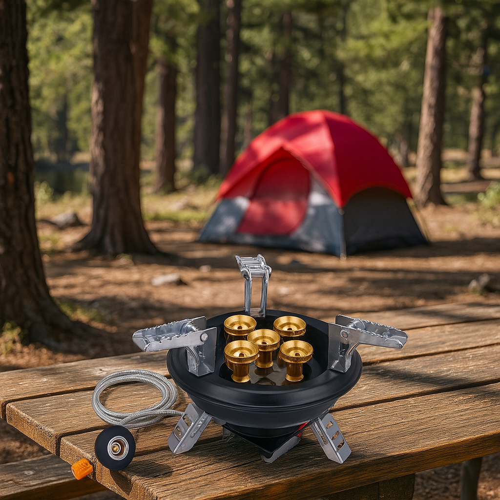 Portable 3 Burner High Speed Outdoor Gas Cooker - Luxicro