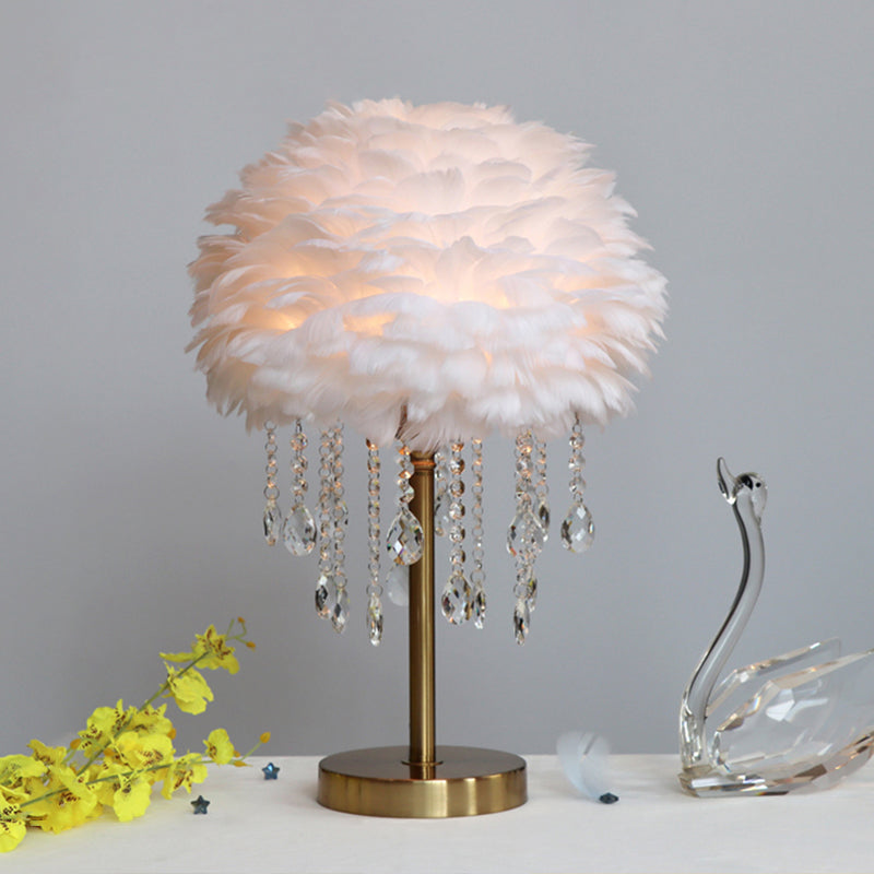 Luxurious Glass Nightstand Table Lamp