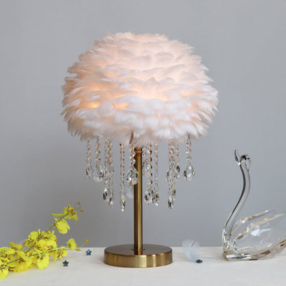 Luxurious Glass Nightstand Table Lamp