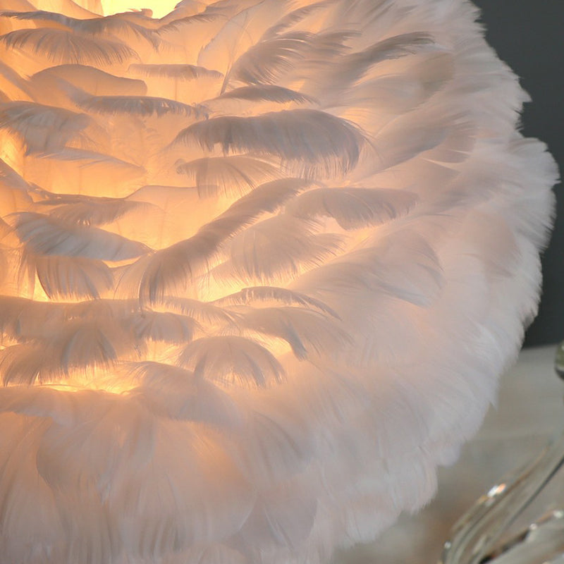 Luxurious Glass Nightstand Table Lamp