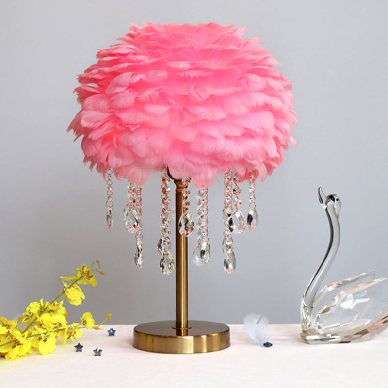Luxurious Glass Nightstand Table Lamp