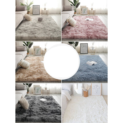 Cozy Shaggy Multicolor Living Room Area Rug Stain Free