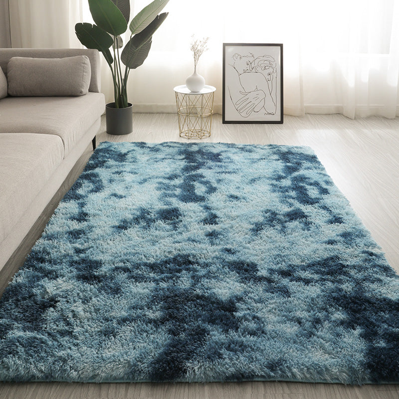 Cozy Shaggy Multicolor Living Room Area Rug Stain Free