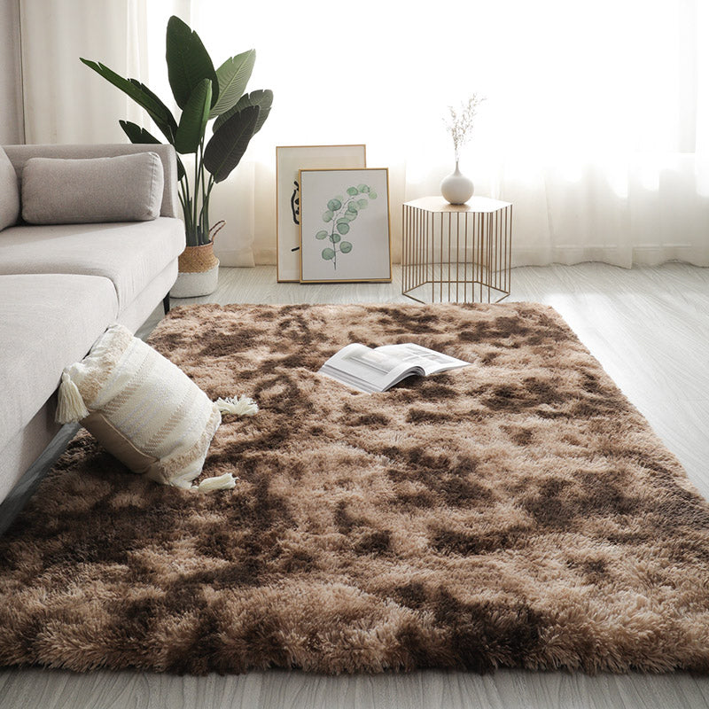 Cozy Shaggy Multicolor Living Room Area Rug Stain Free