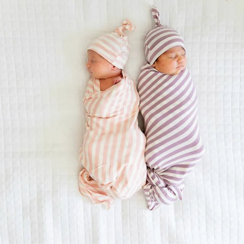 Cozy Baby Swaddle Set with Hat - Gentle Infant Wrap Blanket