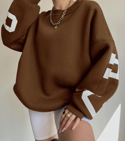 Relaxed Fit Women's Sweatshirt - Soft Cotton Blend