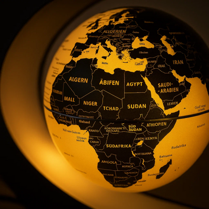 Sleek LED Globe Table Light with Metal Base