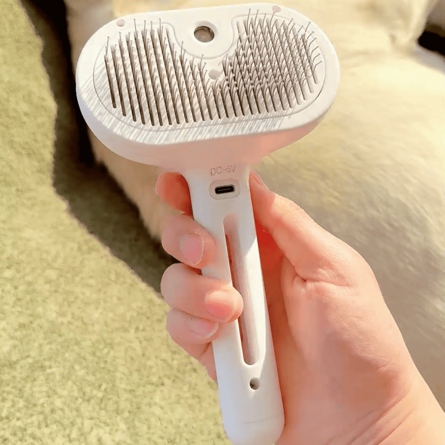 Easy Pet Grooming Steam Brush for Dogs