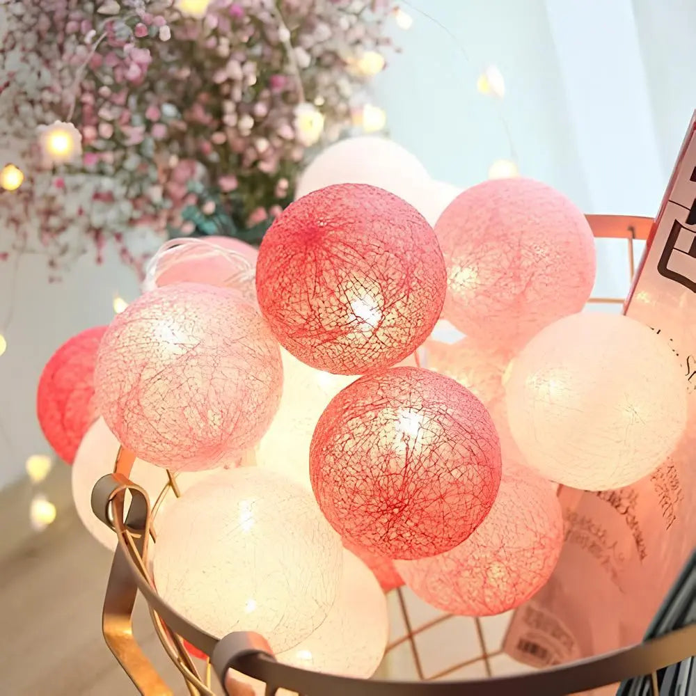 Soft Ivory Fairy Light String Decoration