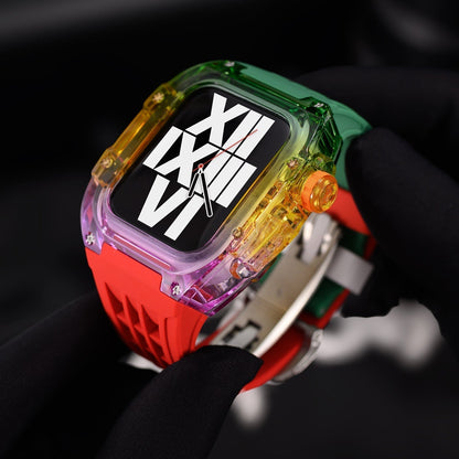 Clear Colorful Apple Watch Rubber Band Kit