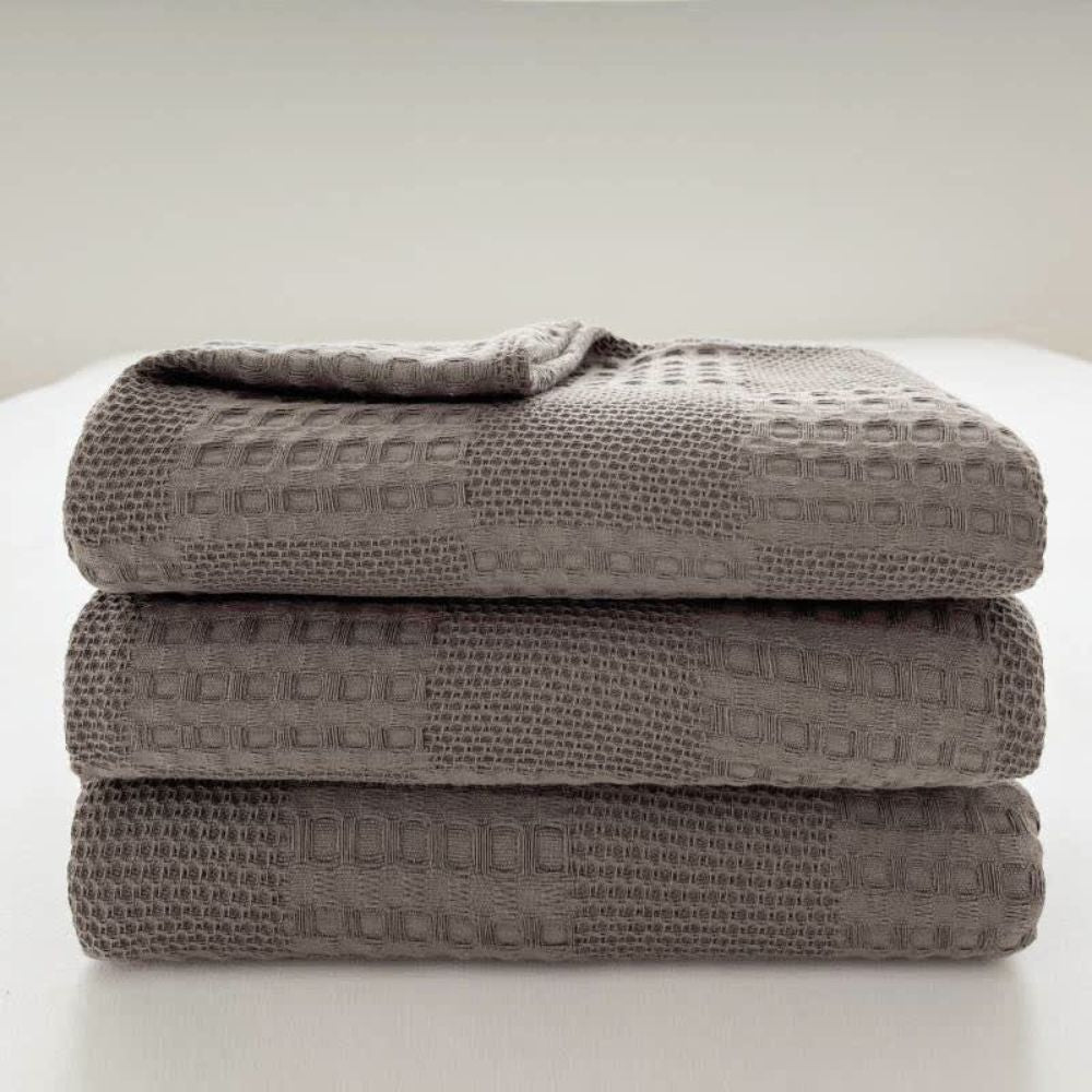 Natural Fiber Plush Throw Blanket